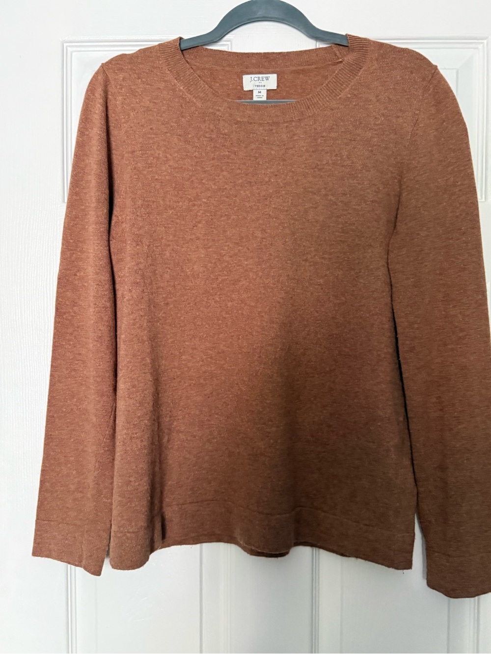 J. Crew Women's Teddie Crewneck  Sweater in Rust